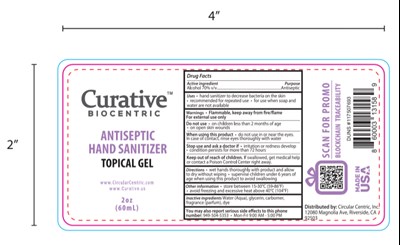Curative Biocentric Antiseptic Hand Sanitizer 2oz Or 60ml (Curative Biocentric Antiseptic Hand Santizier 2oz)